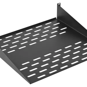 Полка перфорированная консольная  ПК-20-19"-2U-Ч чёрная ССД