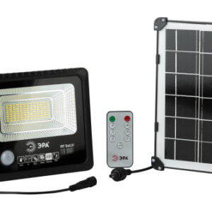 Прожектор светодиодный уличный на  солн. бат. 50W, 600 lm, 5000K, датчик движ., ПДУ ЭРА