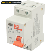 Дифференциальный автомат Tdm Electric АВДТ-32 1P N C25 A 30 мА 4.5 кА AC SQ0202-0505