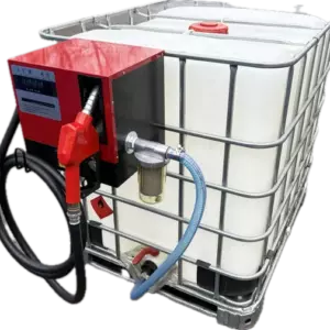Мини АЗС для дизеля 220V 60 л/м еврокуб 1000л с закрытой колонкой Cube