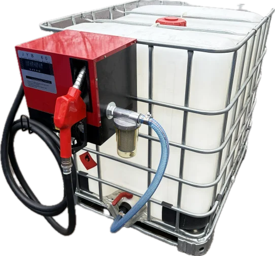 Мини АЗС для дизеля 220V 60 л/м еврокуб 1000л с закрытой колонкой Cube